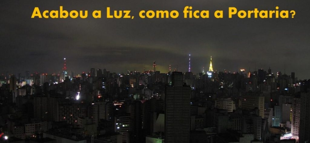 Portaria remota sem energia elétrica.