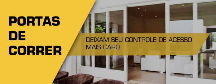 Portas de correr em controle de acesso.